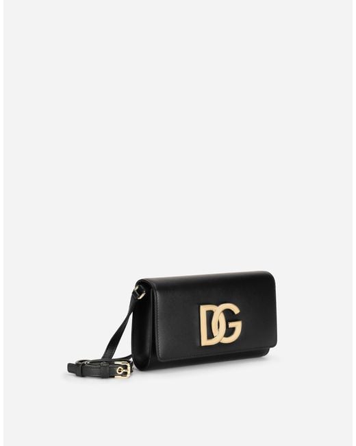 Dolce & Gabbana Black Clutch 3.5 aus Kalbsleder
