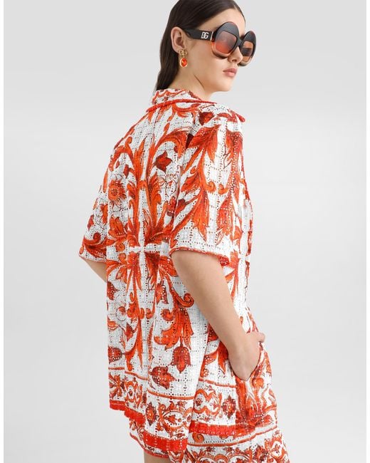 Dolce & Gabbana Red Camicia