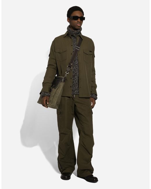 メンズ Dolce & Gabbana Technical Fabric Cargo Pants Green