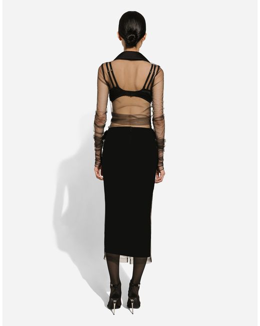 Dolce & Gabbana ブレザー チュール サテンディテール Black