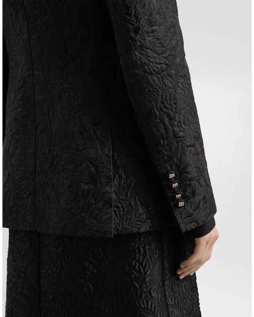 Dolce & Gabbana Black Turlington Brocade Jacket
