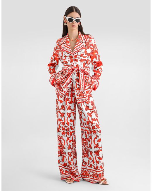 Dolce & Gabbana Red Pantalone