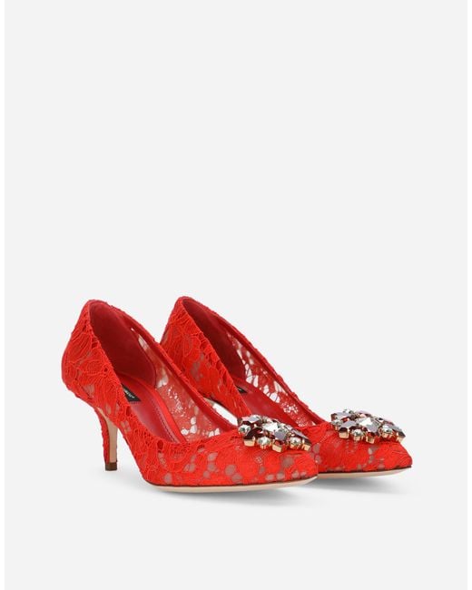 Pump Dolce & Gabbana de color Red