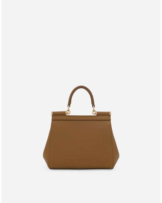 Dolce & Gabbana Natural Medium Sicily Handbag