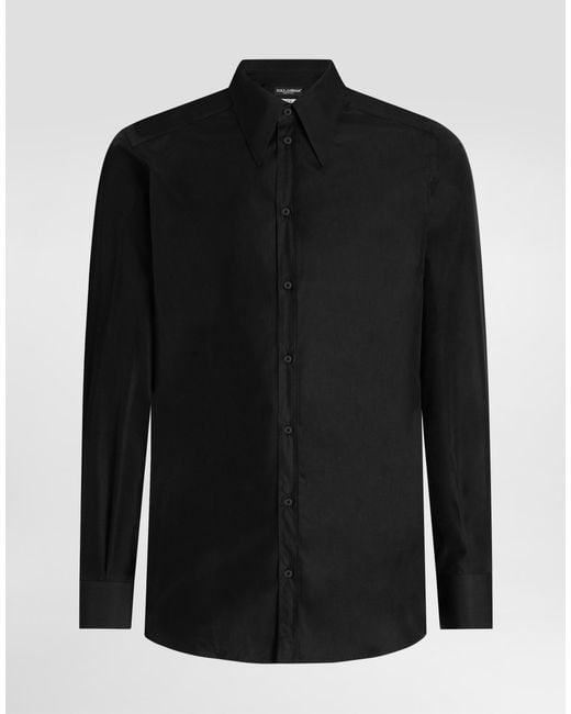Dolce & Gabbana Hemd Martini Aus Popeline in Black für Herren