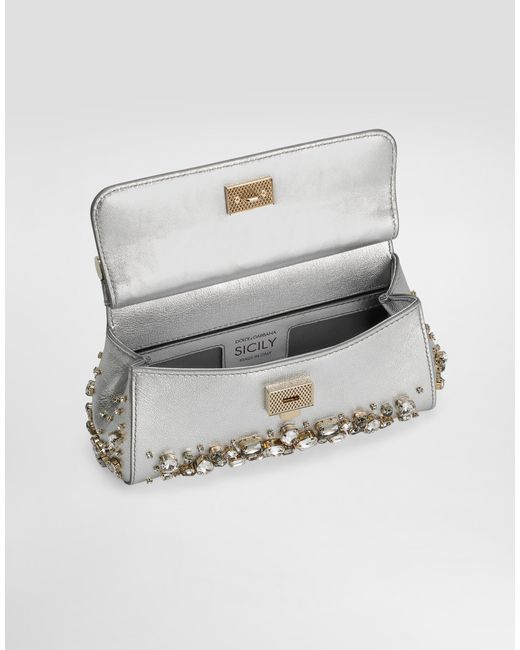 Dolce & Gabbana White Sicily Small Handbag