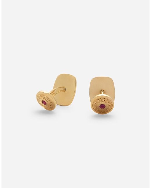 Dolce & Gabbana White Sicily Cufflinks 18-Carat And, Rhodolites And Rubies for men