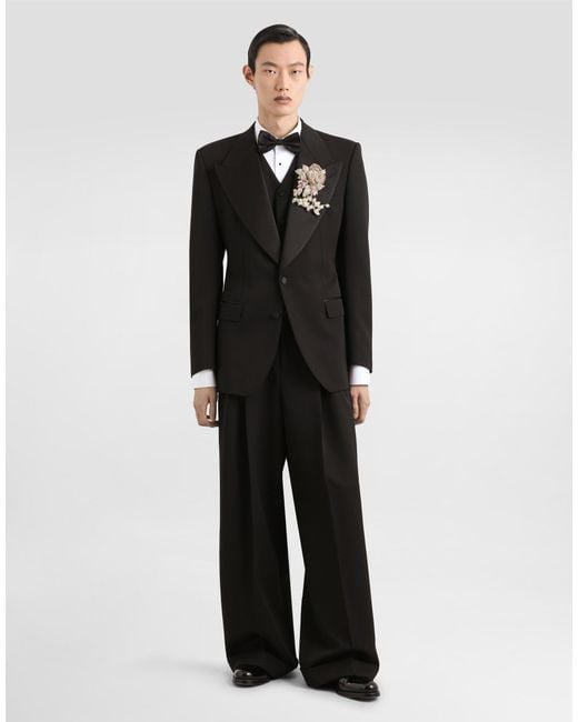 メンズ Dolce & Gabbana Single-Breastedwool And Silk Blend Jacket Black