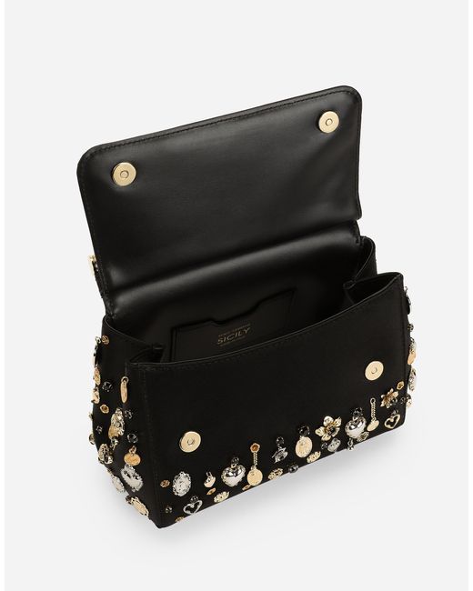 Dolce & Gabbana Sicily ミディアム ハンドバッグ Black