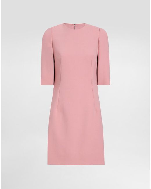 Abito Midi A Clessidra di Dolce & Gabbana in Pink