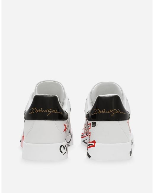 Dolce & Gabbana Multicolor Portofino Cuore Sneakers for men