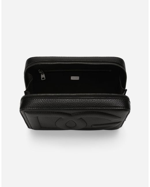 Dolce & Gabbana Black Medium Dg Logo Camera Bag for men