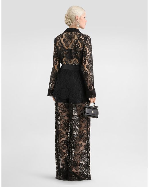 Dolce & Gabbana Black Lace Trousers