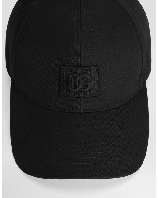 Dolce & Gabbana Black Drill Baseball Cap for men