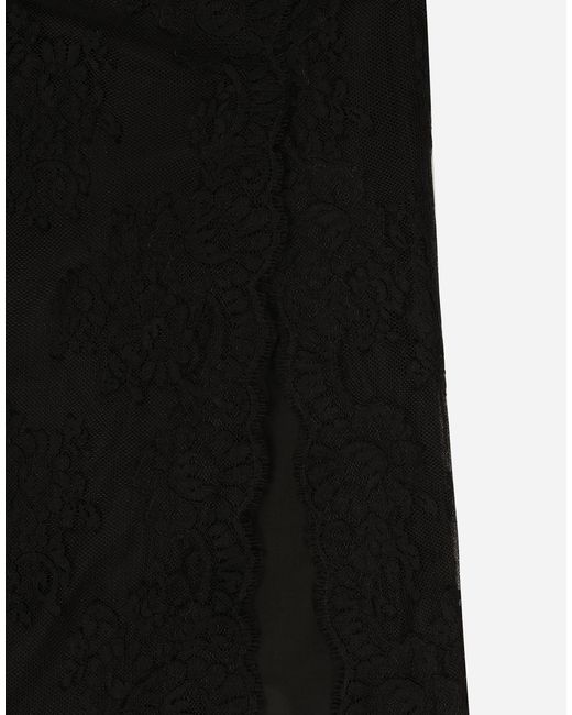 Abito Longuette A Sottoveste di Dolce & Gabbana in Black