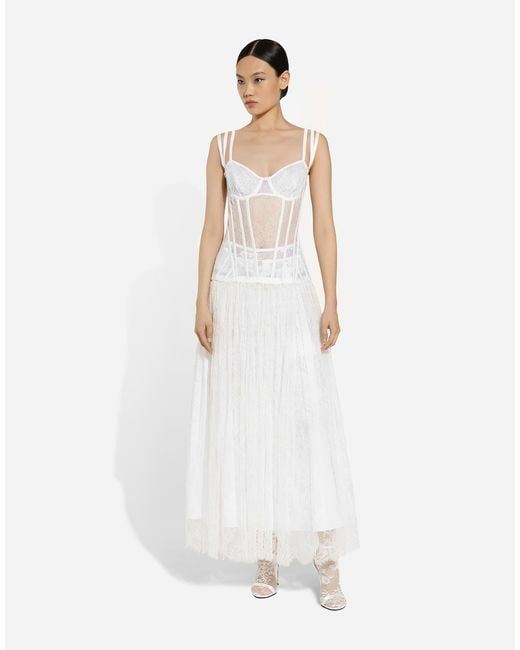 Dolce & Gabbana White Abito