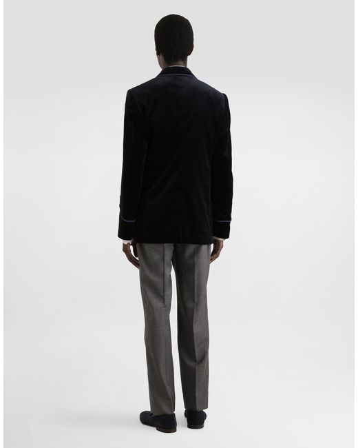 Dolce & Gabbana Blue Double-Breasted Sicilia-Light Jacket for men