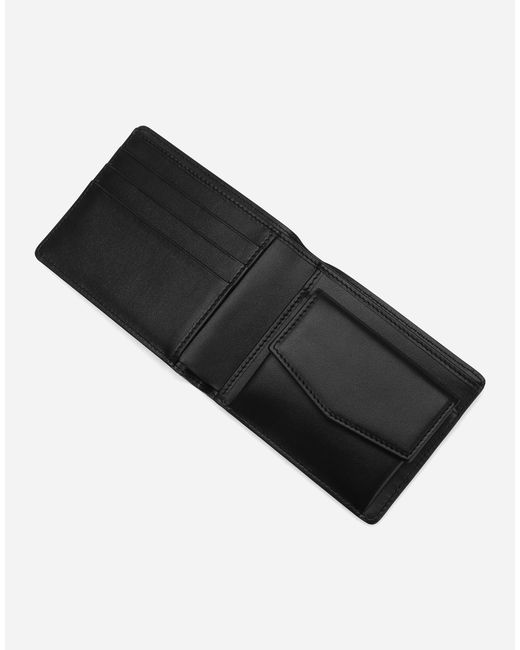 Dolce & Gabbana White Coated Jacquard Bifold Wallet for men