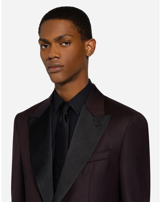 Dolce & Gabbana Black Single-Breasted Tuxedo Suit for men