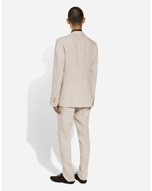 Dolce & Gabbana Brown Chantilly Lace Martini-Fit Shirt for men