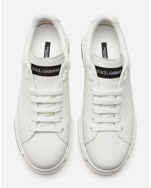 メンズ Dolce & Gabbana ポルトフィーノ スニーカー ナッパカーフスキン White