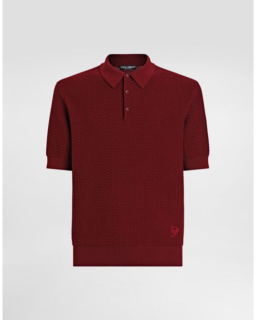 Dolce & Gabbana Cotton Polo-Shirt With Embroidered Logo for men