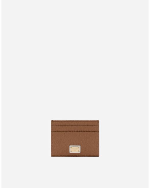 Dolce & Gabbana カードホルダー Dauphineカーフスキン Brown