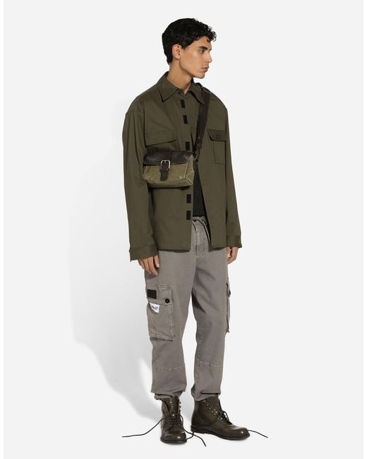 Pantalón Cargo De Algodón Dolce & Gabbana de hombre de color Gray