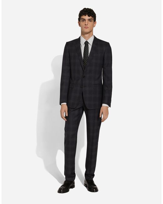 Dolce & Gabbana White Striped Poplin Martini-Fit Shirt for men