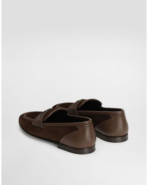 Dolce & Gabbana White Split Calfskin Slipper for men