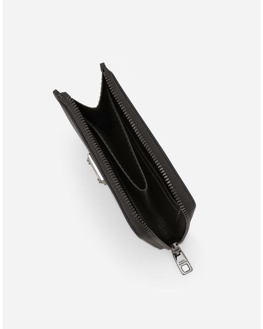Dolce & Gabbana White Dauphine Calfskin Card Holder for men