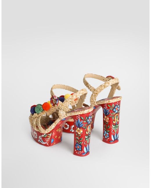 Dolce & Gabbana Red Sandalo Plt