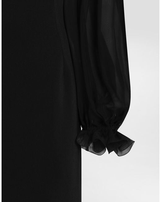 Dolce & Gabbana Black Structured Cady Dress