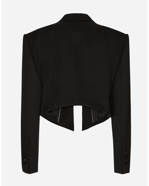 Dolce & Gabbana タキシードスペンサージャケット ウールギャバジン Black