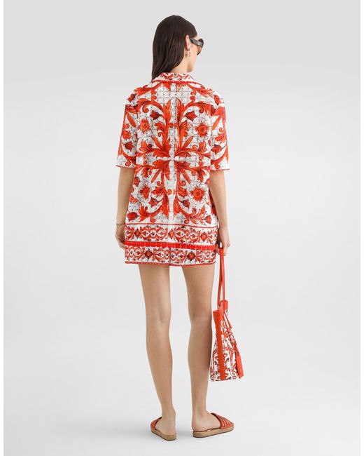 Dolce & Gabbana Red Camicia