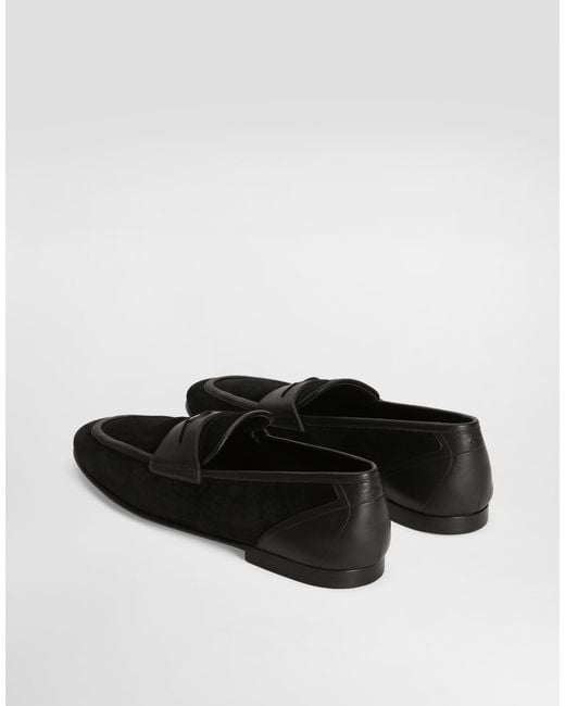 Dolce & Gabbana White Split Calfskin Slipper for men