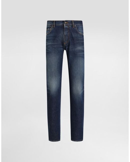 Dolce & Gabbana Blue Denim Trousers for men