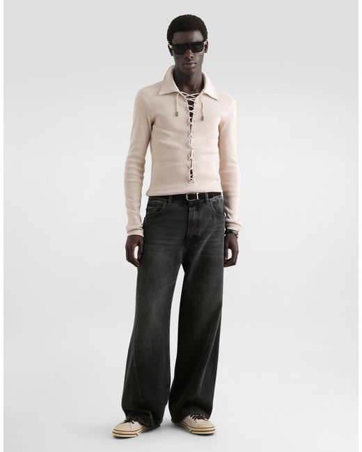 Dolce & Gabbana Multicolor Denim Trousers for men