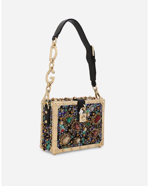 Dolce & Gabbana ドルチェ ボックス バッグ ジャカードファブリック エンブロイダリー Multicolor