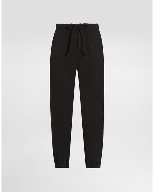 Dolce & Gabbana Black Jersey Jogging Trousers for men
