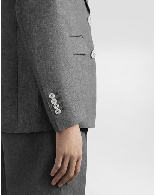 Dolce & Gabbana Gray Sicilia Single-Breasted Jacket for men