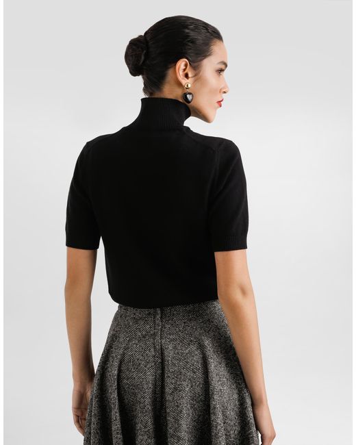 Dolce & Gabbana Black Cashmere Pullover