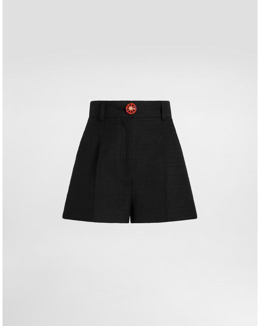 Dolce & Gabbana Black Fabric Bermuda Shorts