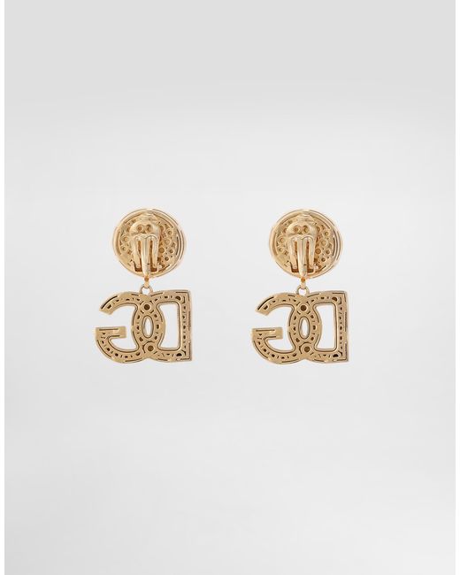 Dolce & Gabbana Metallic Earring With Pendant