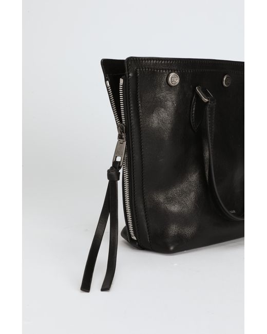 Dolce & Gabbana Black Atene Tempesta Calfskin Shopping Bag for men