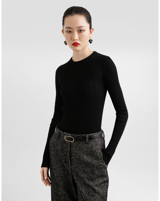 Dolce & Gabbana Black Wool Pullover