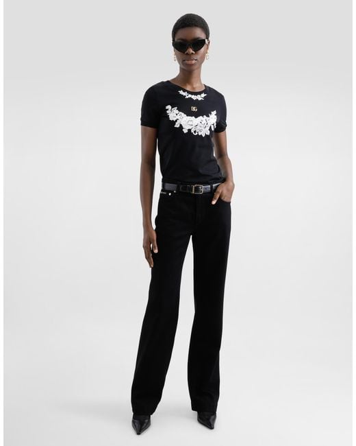 Dolce & Gabbana Black Chic T-Shirt For Spring/Summer 2025
