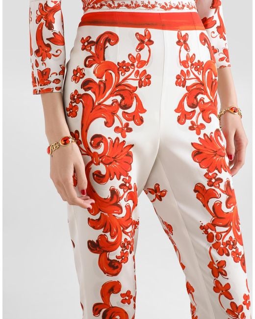Dolce & Gabbana Red Leggings