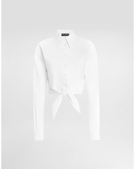 Dolce & Gabbana White Stretch Poplin Shirt