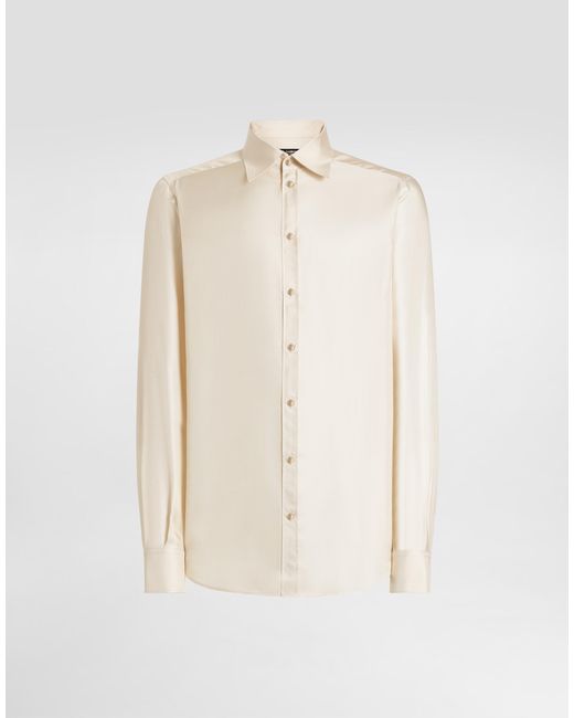 Camicia Martini di Dolce & Gabbana in Natural da Uomo